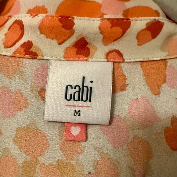 Cabi Peach Cheeky Go, Button Down Blouse. - Picture 2 of 4